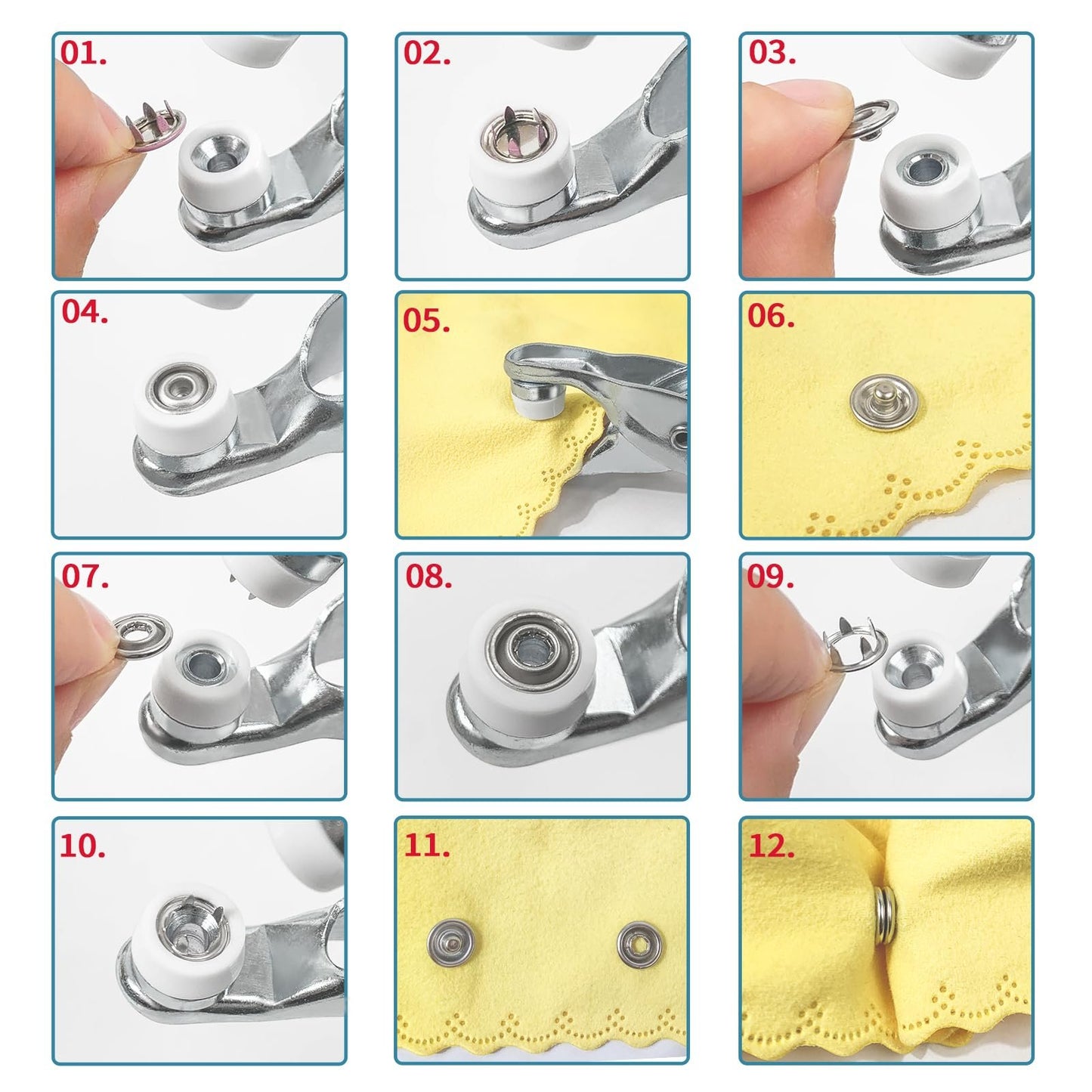 🔥HOT SALE 49% OFF✨100 pcs Invisible Colored Metal Buckle & Manual Pressure Pliers Kit