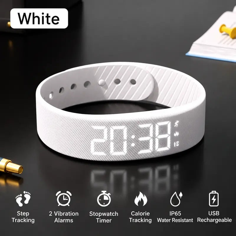 Activity Wrist Band with Silent Alarm & Step Counter