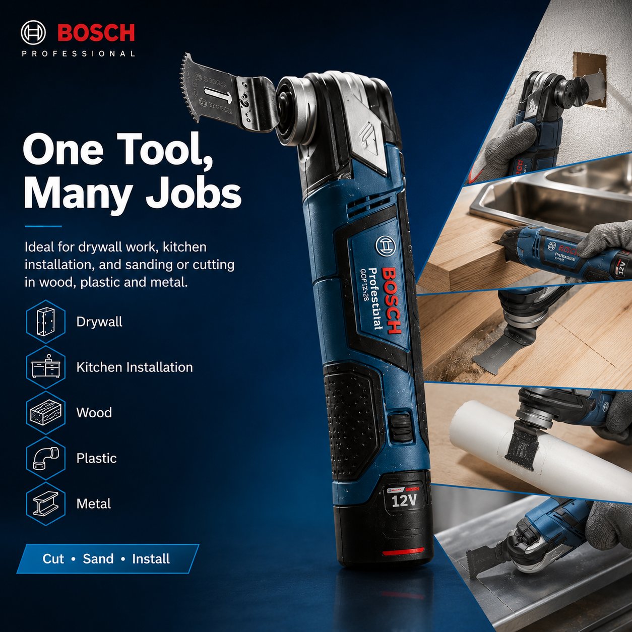 Bosch GOP 12V-28 Compact Cordless Multi-Cutter