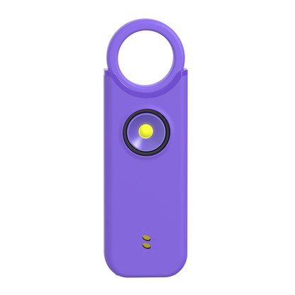 Personal safety alarm forwomen: features a high-decibel siren and strobe light;keychain design; helps protectbelongings and prevent loss.