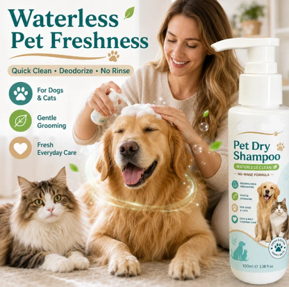 🐾 49% OFF Rinse-Free Pet Shampoo Mousse – Fresh & Clean Without the Bath