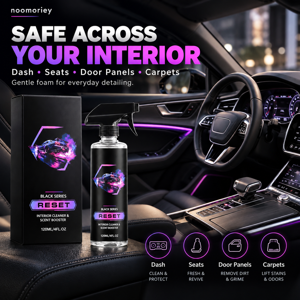 Car Interior Cleaner – Deep Clean, Restore & Protect