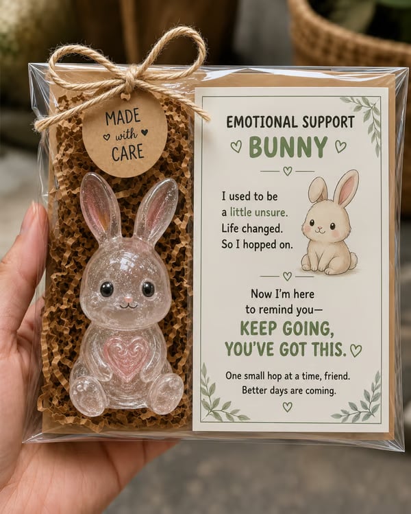 💌 Emotional Support Animal – Meaningful Encouragement Keepsake with Message Card & Gift-Ready Packaging ✨