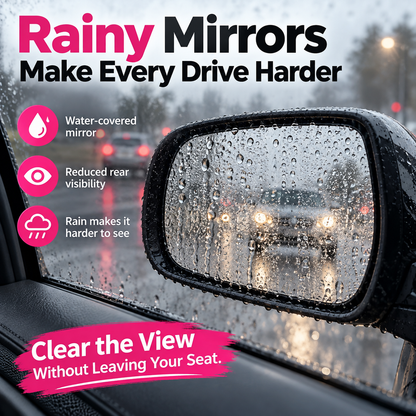 🚗 Telescopic Car Side Mirror Wiper – Extendable Rain Water Squeegee