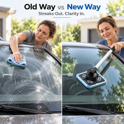 Dual Magnetic Car Windshield Cleaner | Streak-Free Auto Glass Cleaning Kit