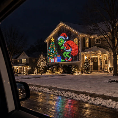 🎄 Smart LED Curtain Lights | App-Controlled Animated Christmas Wall Display ✨