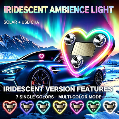 Solar Heart Neon Light for Cars - Multi-Mode & Stylish