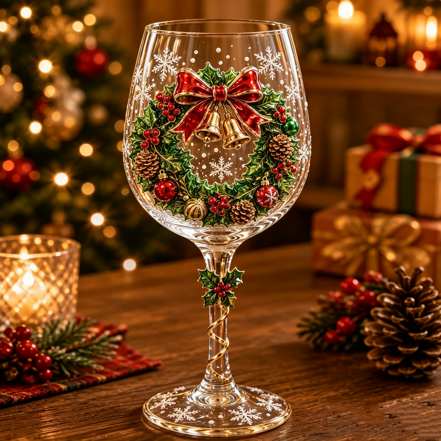 🔥🎁 Christmas 3D Wine Glass Collection Gift Box Set ✨