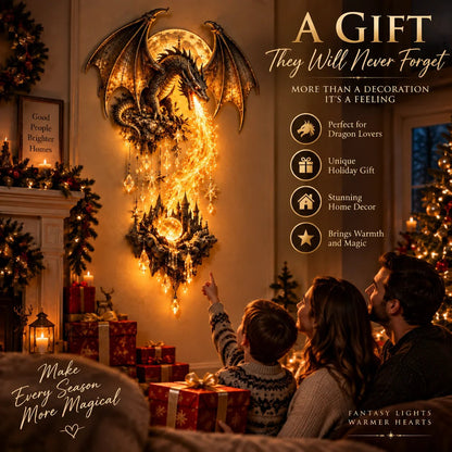 🎉  49% OFF – 🐉 Dragonfire Moonlight Wall Lamp | Enchanted Fantasy Castle Decor 🌙