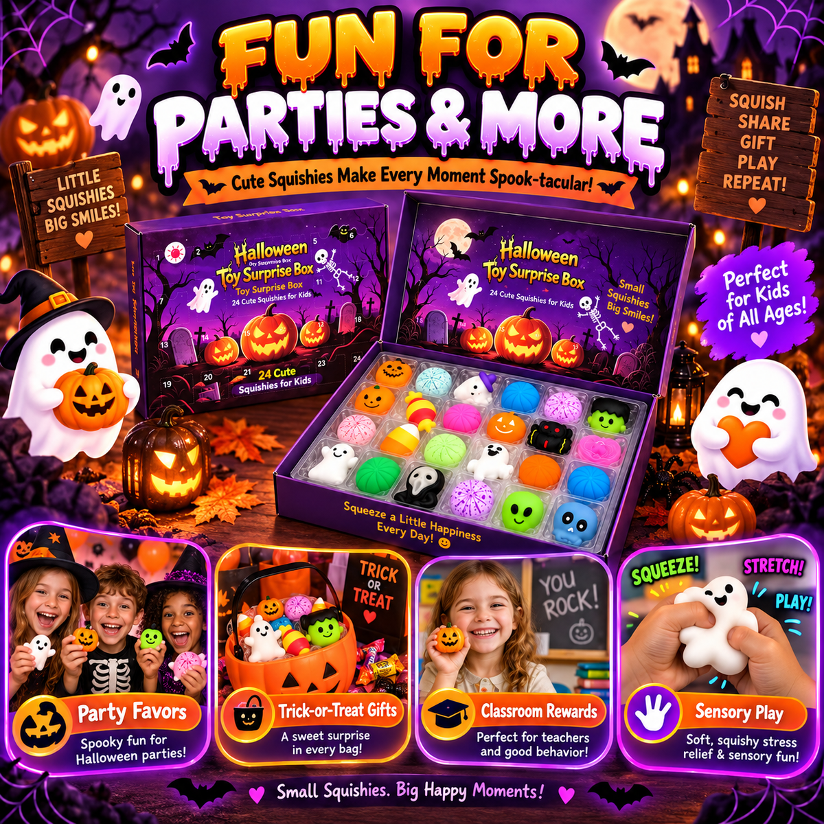 Hot sales🔥24-Piece Halloween Squishy Surprise Box