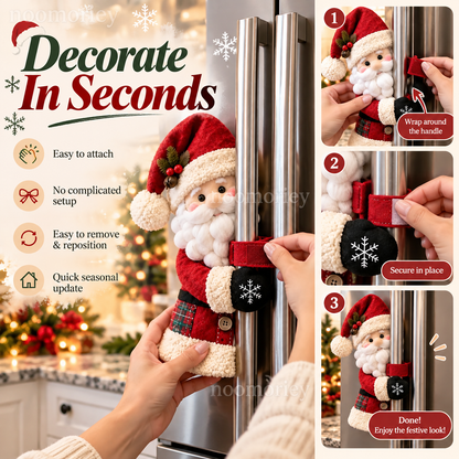 🎄 Santa & Snowman Christmas Handle Decor Set