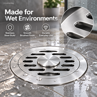 🚿 Stainless Steel Floor Drain with Odor-Blocking Core & Fast Drainage