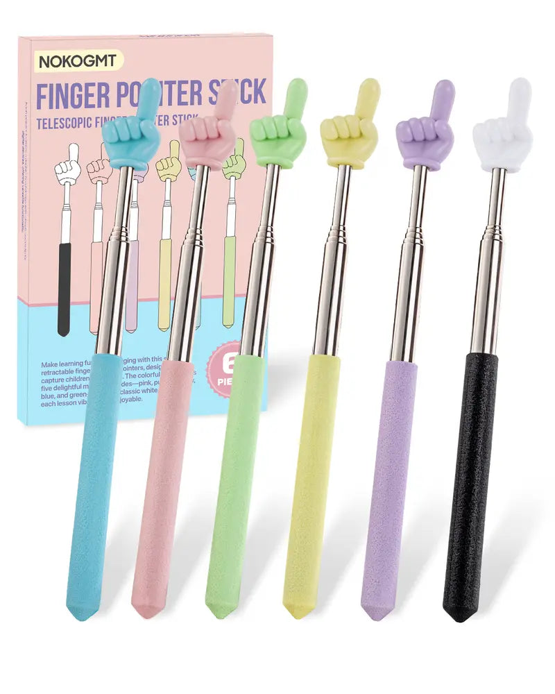 6PCS Finger Pointer Stick for Classroom
