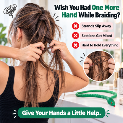 🐍 Flexible Snake Braid Styling Tool – Easy Hair Sectioning & Braiding Helper