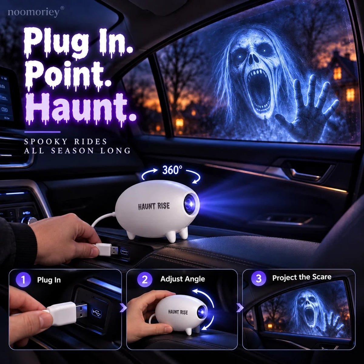 👻 Limited Time: 50% OFF – Halloween Ghost Window Projector, Spooky Effects for Home & Car