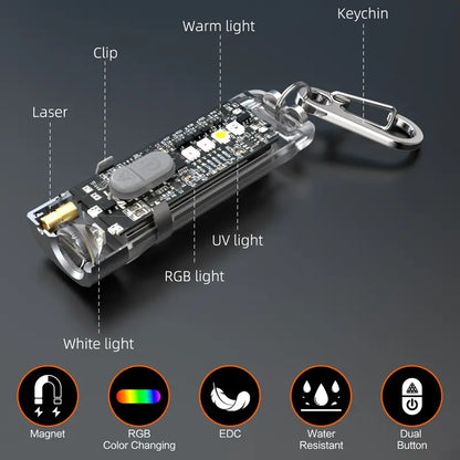 Magnetic Keychain Flashlight