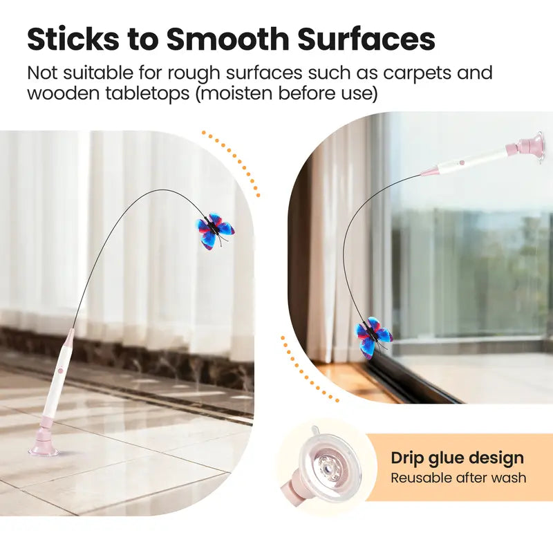 Butterfly Shape Spinning Cat Interactive Toy