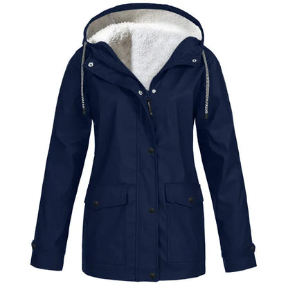 🏆 LIMITED TIME 65% OFF ❤️‍🔥 Women's Plush-Lined Windproof Hooded Jacket