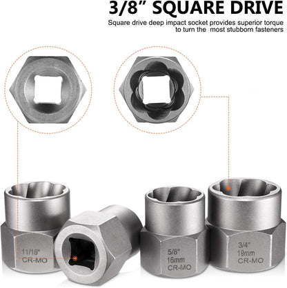 14件套冲击螺栓螺母拆卸器套装