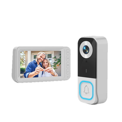 🔔 EntryView 1080P Video Doorbell with 4.3″ Indoor Screen — No App or Home Wi-Fi
