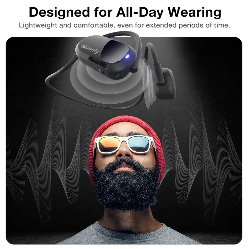 Purity Air Open Ear Wireless Bluetooth Headphones for Sports & Daily Use