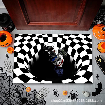 💀 3D Skull Trap Door Illusion Mat – Spooky Halloween Entrance Decor