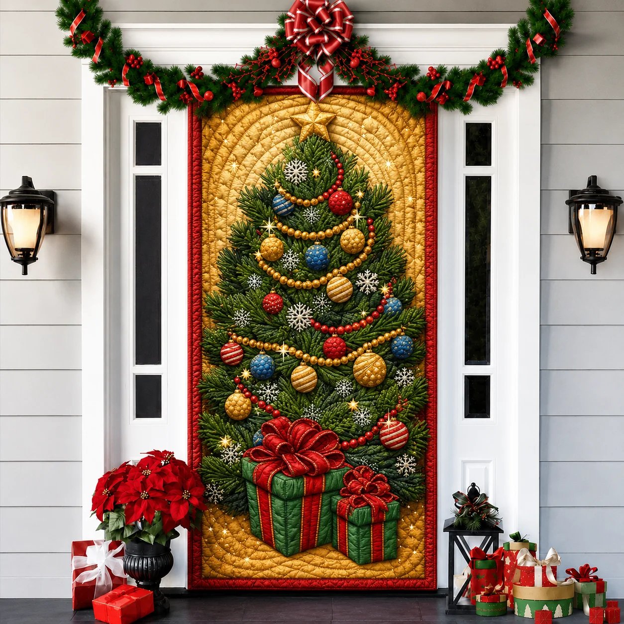 🎉🔥Last day with huge discounts!🌟2026 3D Christmas front door decoration