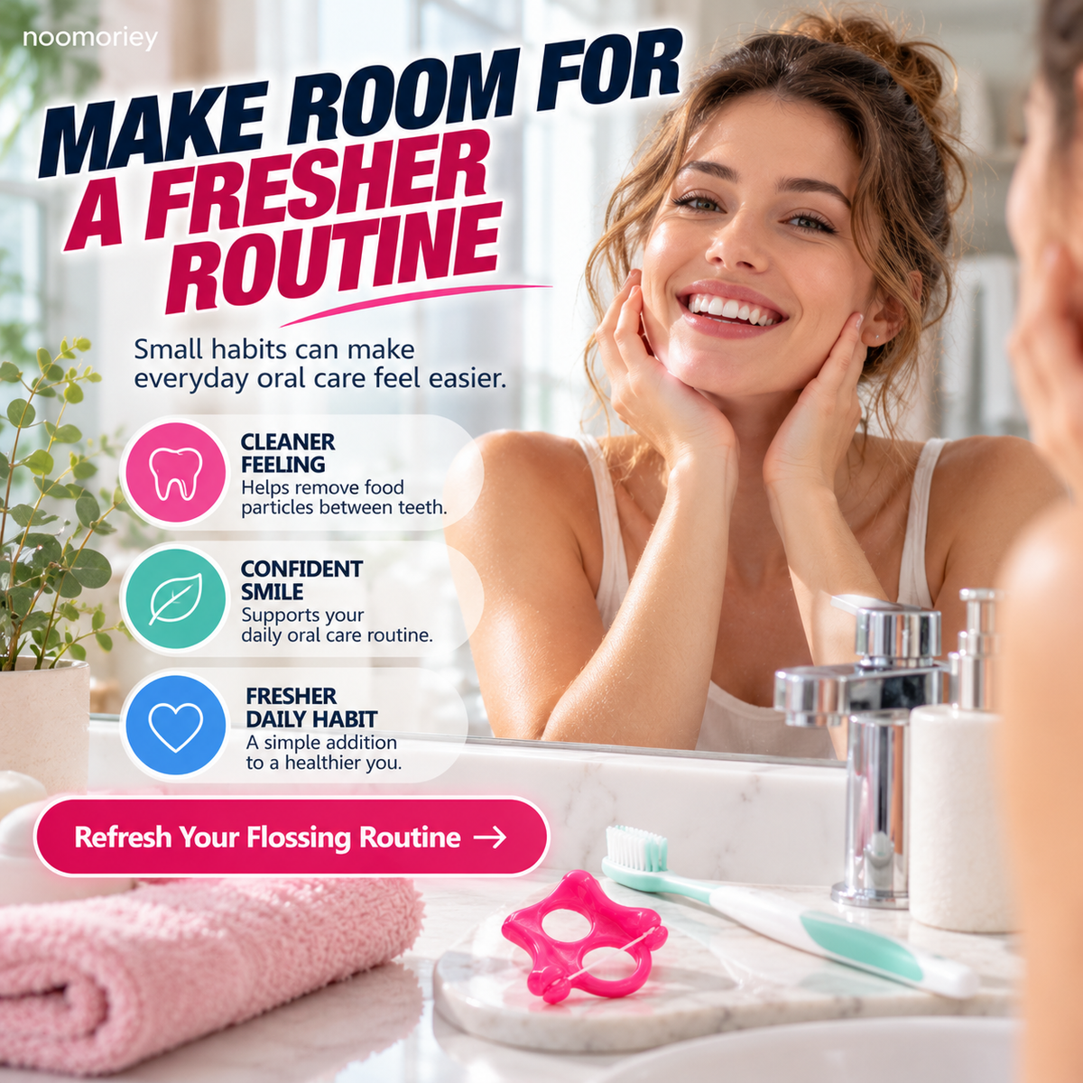 🦷💗  Hands-Free Dental Flossers, Easy & Discreet Oral Care