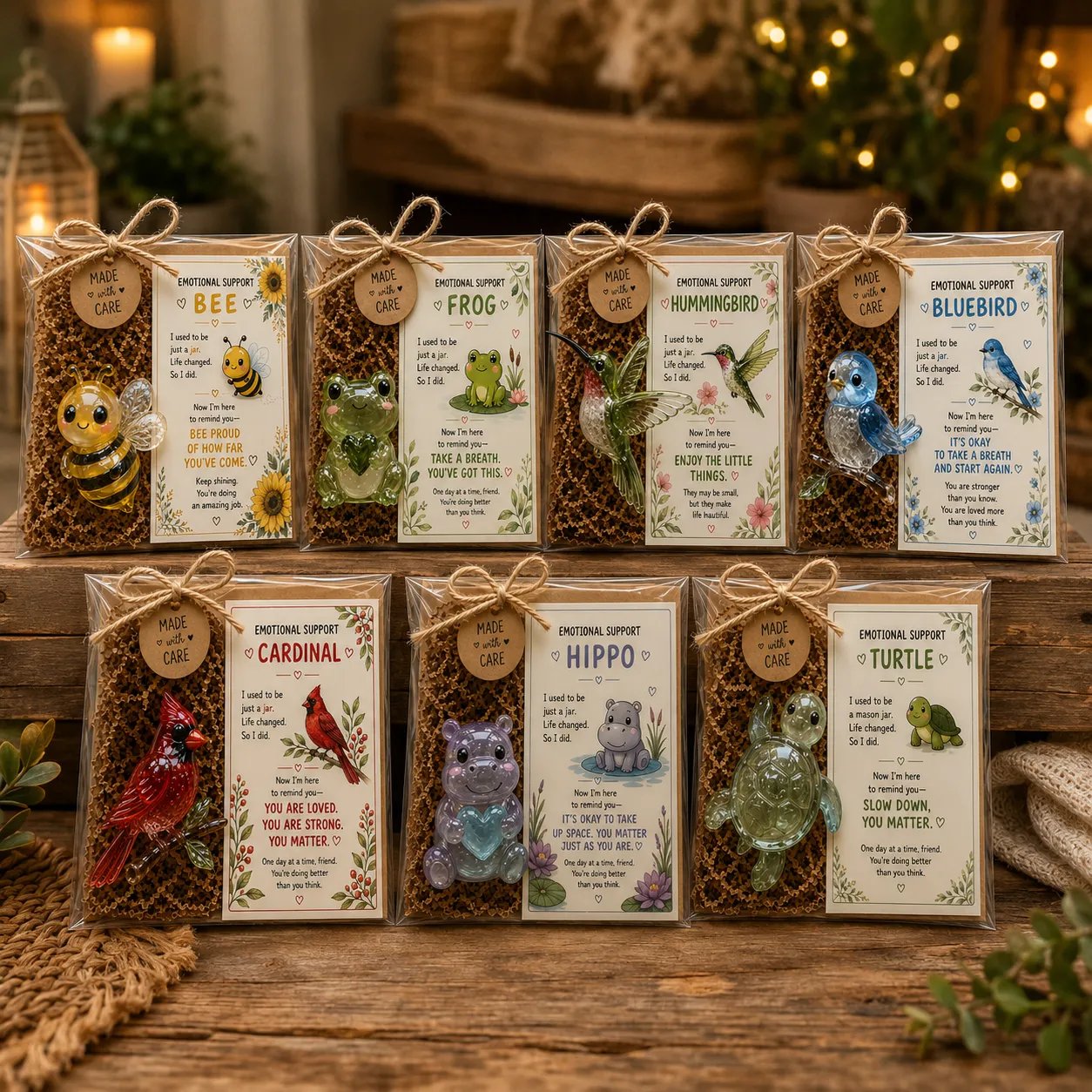 💌 Emotional Support Animal – Meaningful Encouragement Keepsake with Message Card & Gift-Ready Packaging ✨