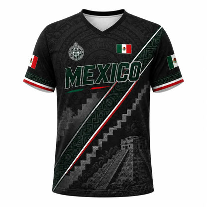 Men’s Mexico Heritage V-Neck Graphic Tee for Summer