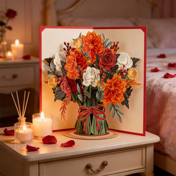 🌼💌 Forever-Blooming 3D Flower Pop-Up Card🎁