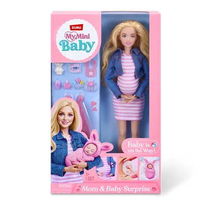 Mini Pregnancy Doll Toy With Newborn Baby Accessories