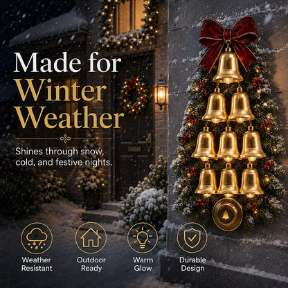 🎄 Christmas Bell Cascade Doorbell – Interactive Front Door Decoration