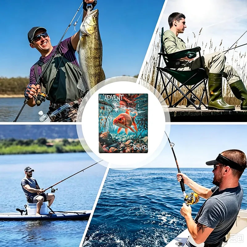 🎣🎄 Angler’s Advent Calendar – 24 Days of Fishing Lure Surprises for Anglers & Fishing Enthusiasts 🎁🐟✨