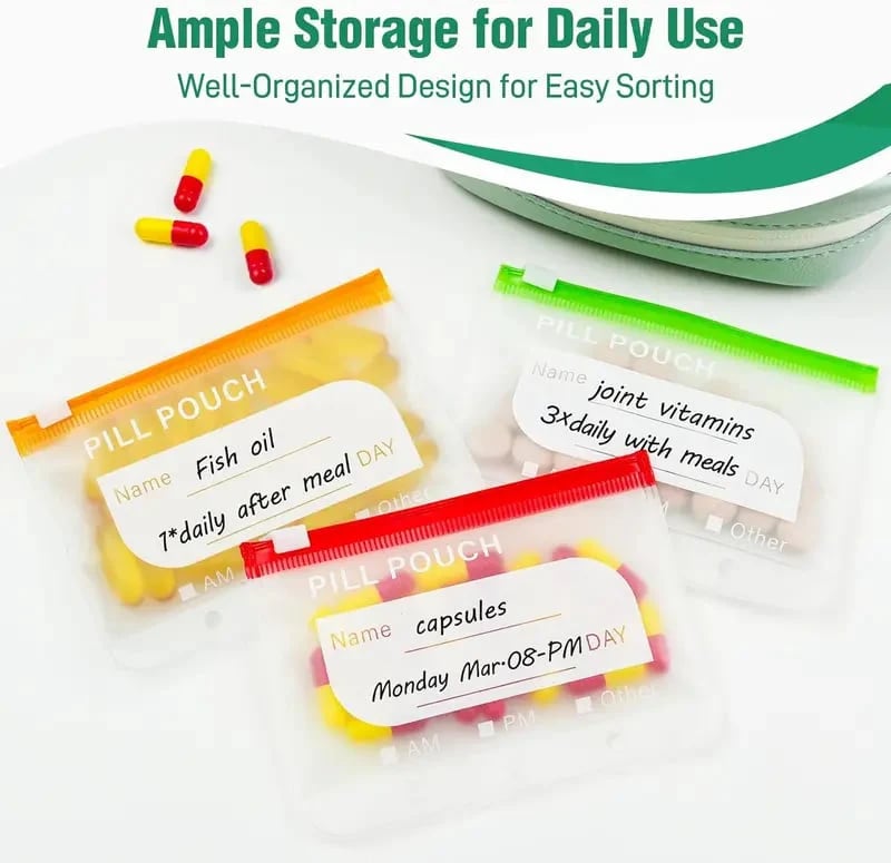 🏆Flash Sale⚡Waterproof Pill Pouch Set-14Pcs Bags Inside