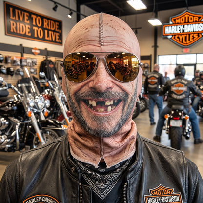 Real-Face Illusion Rider Mask