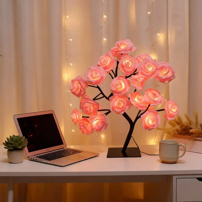 Rose-shaped night light