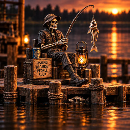💀🔥 Bad to the Bone – 6 Dark Humor Skeleton Collectibles for Men, Man Cave Decor & Unique Gifts 🎁