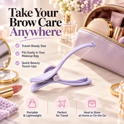 💜 Precise Brow Threading Tool – Easy At-Home Facial Hair Removal & Eyebrow Grooming