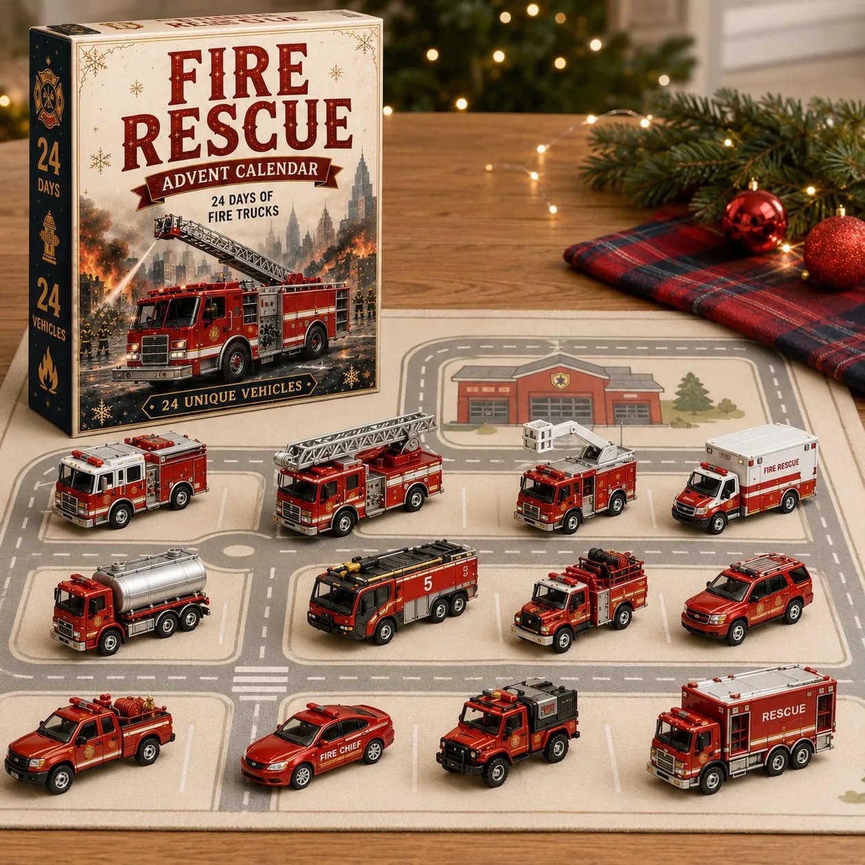 🚒 24-Day Vehicle Advent Calendar – Build A New Fleet Every Morning Before Christmas