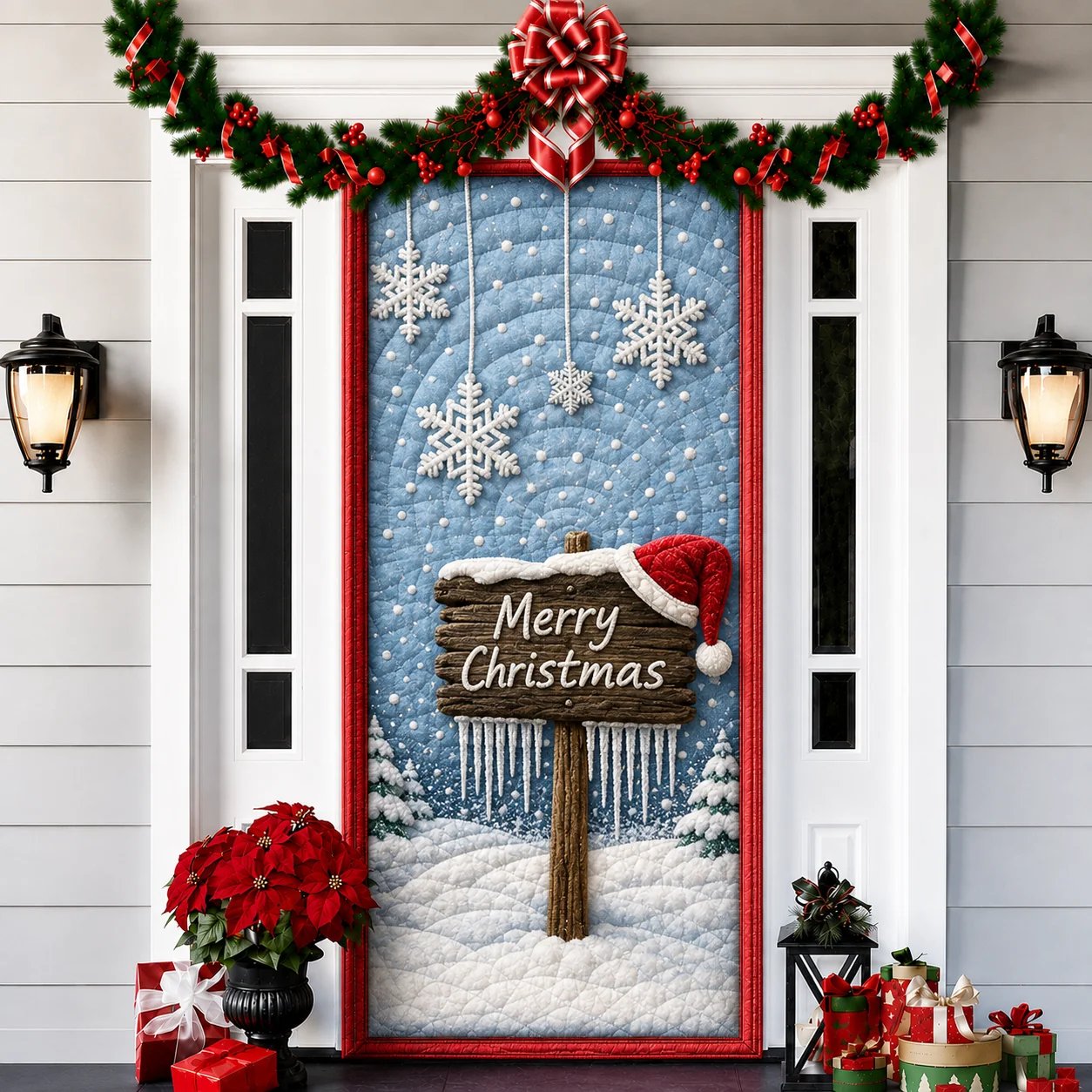 🎉🔥Last day with huge discounts!🌟2026 3D Christmas front door decoration
