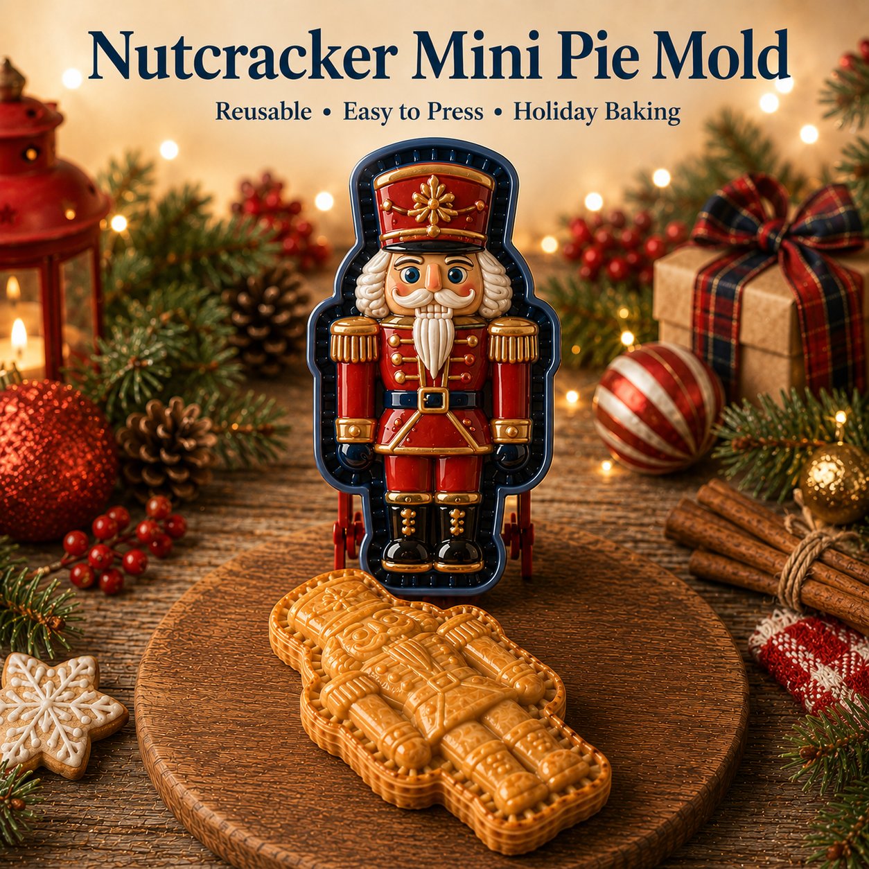 🎄Christmas Mini Pie Mold Collection – 9 Reusable Embossed Holiday Designs