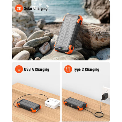 2026 Must-Have: Massive Capacity Power Bank for Emergency & Survival（49800mAh Solar Charger Power Bank with 4 Cables）