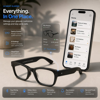 👓 50% OFF AI Smart Glasses 🎥 4K POV Camera | Multi-Language Translation & AR Navigation