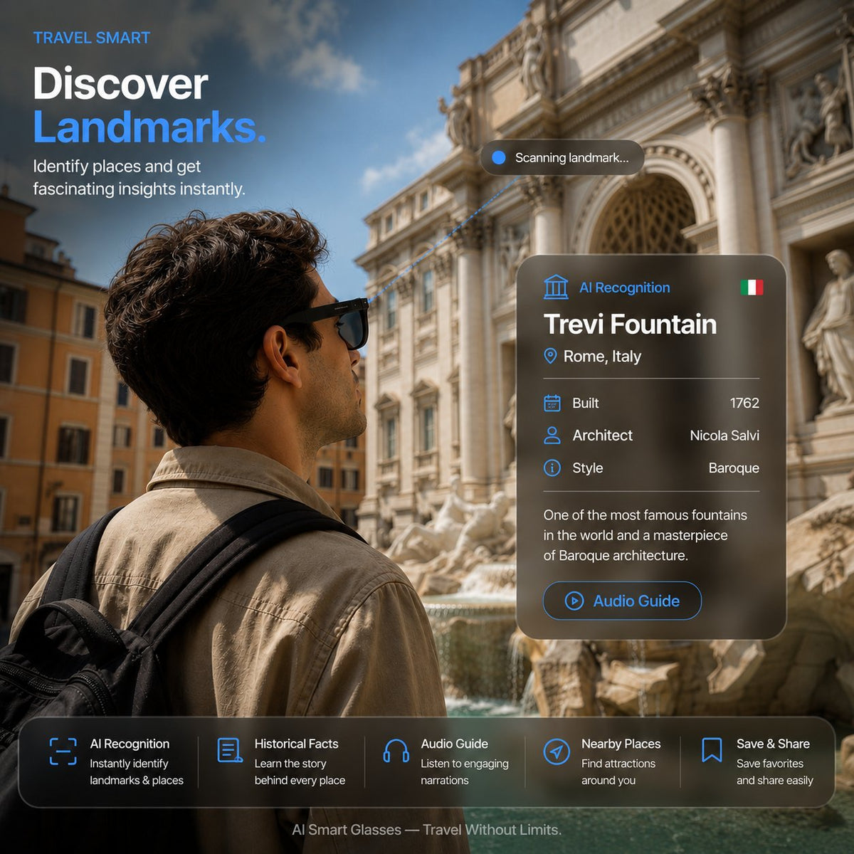 👓 50% OFF AI Smart Glasses 🎥 4K POV Camera | Multi-Language Translation & AR Navigation