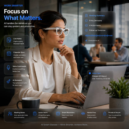 👓 50% OFF AI Smart Glasses 🎥 4K POV Camera | Multi-Language Translation & AR Navigation
