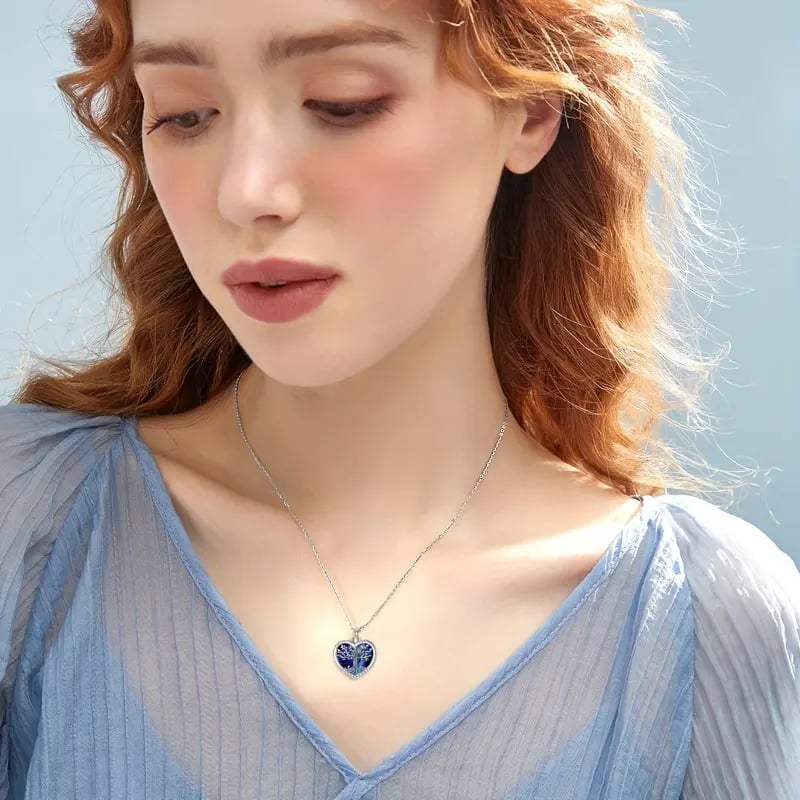 🌓Last Day 49% OFF-🌳❤️Heart Tree of Life Cremation Memorial Pendant | symbolizing the eternal continuity of life and love.