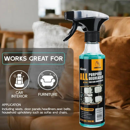 Multipurpose Foam Cleaner Spray - Heavy Duty Stain Remover for Car Interiors & Home Surfaces