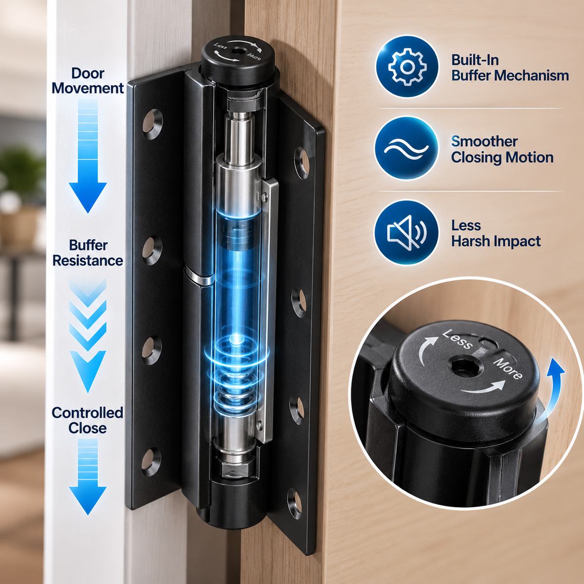 🚪 Soft-Close Self-Closing Door Hinge – Smooth, Controlled & Quieter Closing