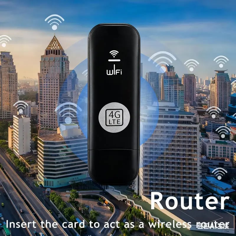 🎉4G LTE USB WiFi Router – Portable Hotspot Adapter for Computers & USB Modems